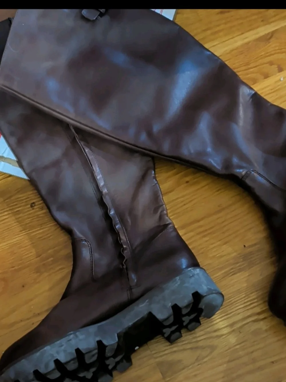 Franco Sarto Balinboot Women's Brown Leather Knee High Boots 6.5 Shoes